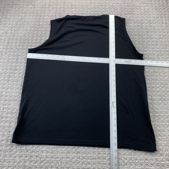 MISSLOOK Tank Top Women Size 3XL Black Graphic Print Sleeveless Tee Shirt - Picture 5 of 7